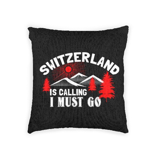 Switzerland Alps Origin Gift Idea Woven Pillows