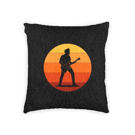 Bass Guitar Player Music Musician Bassist Funny Woven Pillows