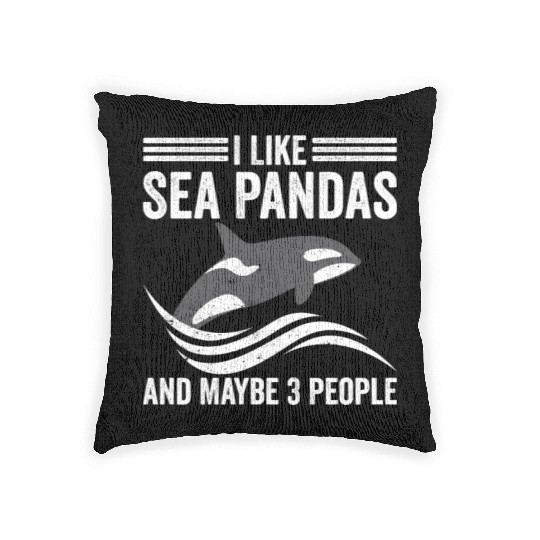 Funny Orca Whale Sea Panda and Maybe 3 People Woven Pillows
