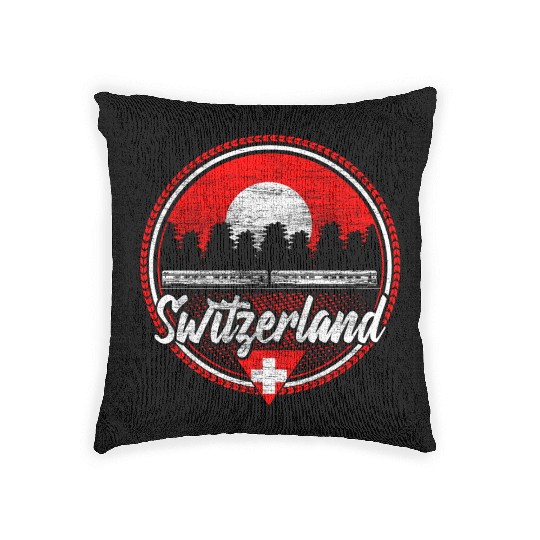 Switzerland Swiss Flag Gift Woven Pillows
