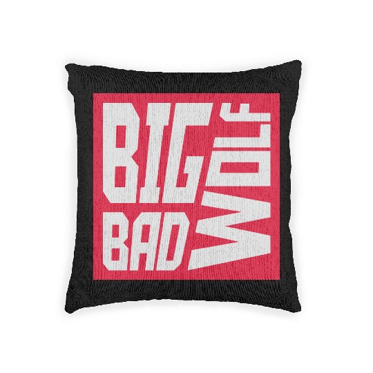big bad wolf quote Woven Pillows