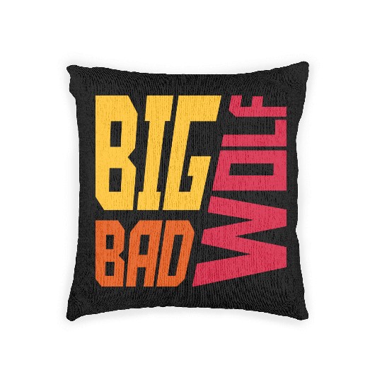 big bad wolf quote Woven Pillows