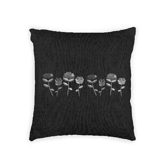 flowers nature plants line Woven Pillows