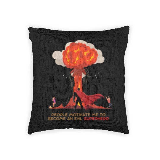 Evil Superhero Woven Pillows