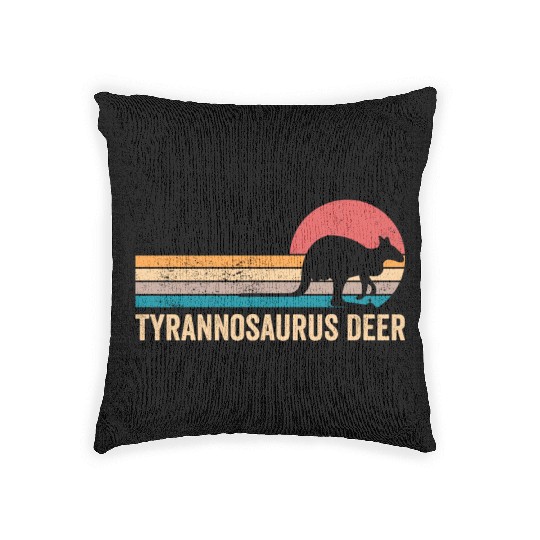Funny Kangaroo Tyrannosaurus Deer Retro Woven Pillows