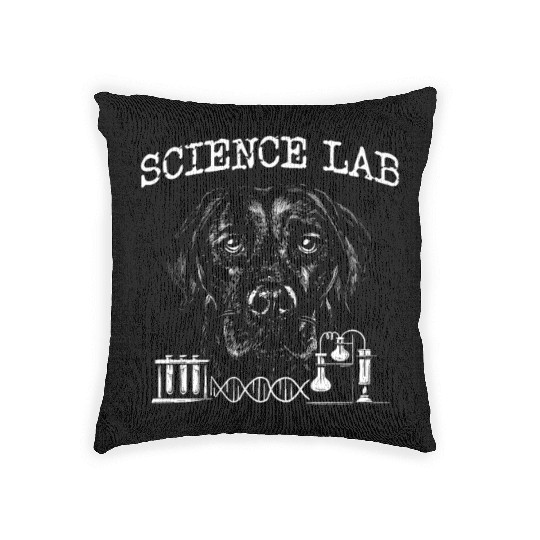 Science Lab Science Lover Biology Teacher Labrador Woven Pillows