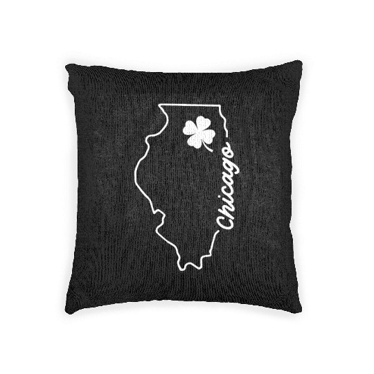 CHICAGO ILLINOIS SAINT Woven Pillows