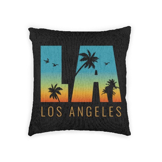 Los Angeles LA California Gift Woven Pillows