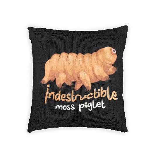 Indestructible Moss Piglet Science Tardigrade Woven Pillows