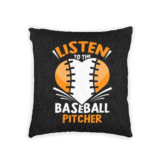 Listen To The Baseball Pitcher Player Hobby Woven Pillows