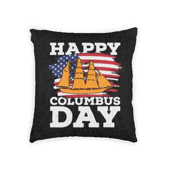 Columbus Day 1492 Woven Pillows