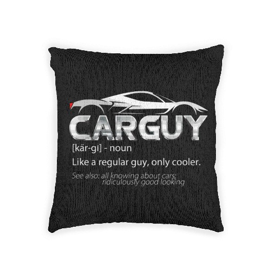 Car Guy Sport Car Lover Funny Car Mechanic Woven Pillows