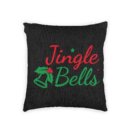 Jingle Bells - Marry Christmas Woven Pillows