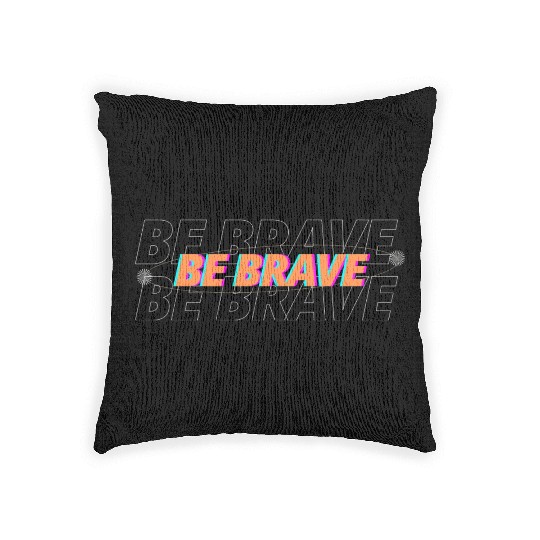 Black and Beige Typography Woven Pillows