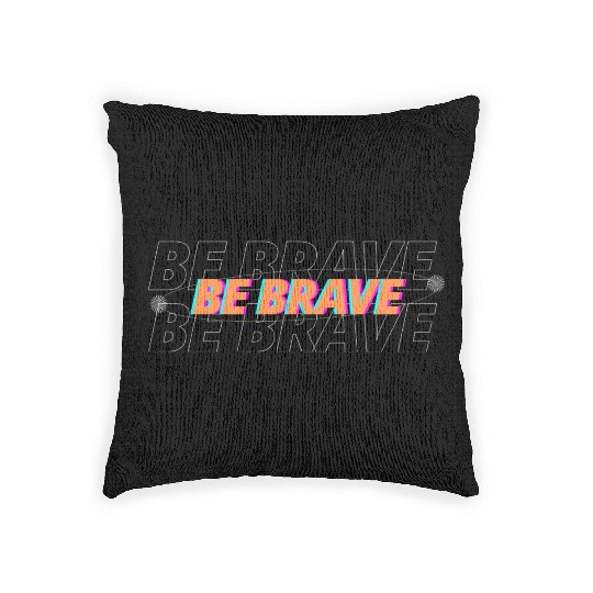 Black and Beige Typography Woven Pillows