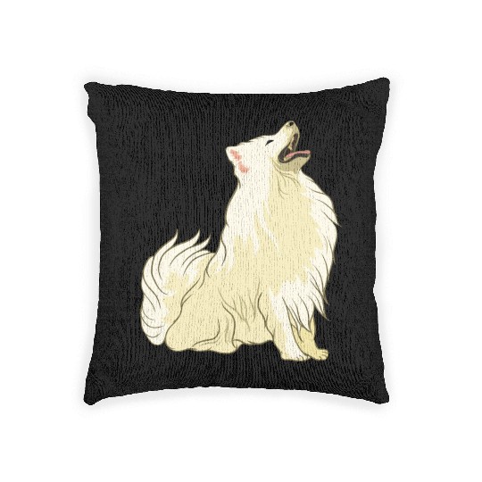 Samoyed Cute White Dog Owners Pet Lover Gift Ideas Woven Pillows
