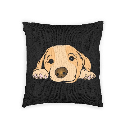 Golden Retriever Cute Puppy Dog Pet Lover Gifts Woven Pillows