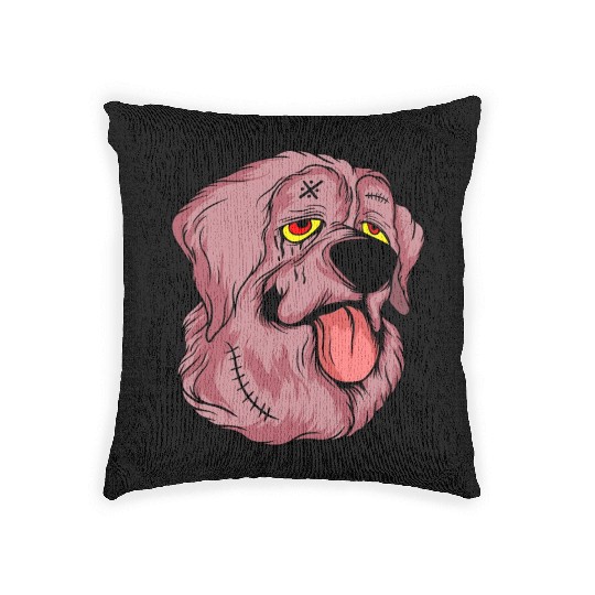 Scary Brown Dog Owners Pet Lover Gift Ideas Woven Pillows