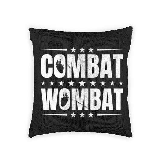 Combat Wombat For A Wombats Lover Woven Pillows