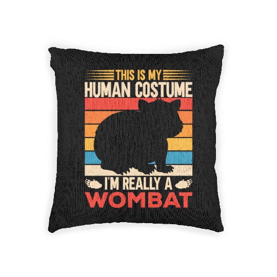 Combat Wombat For A Wombats Lover Woven Pillows