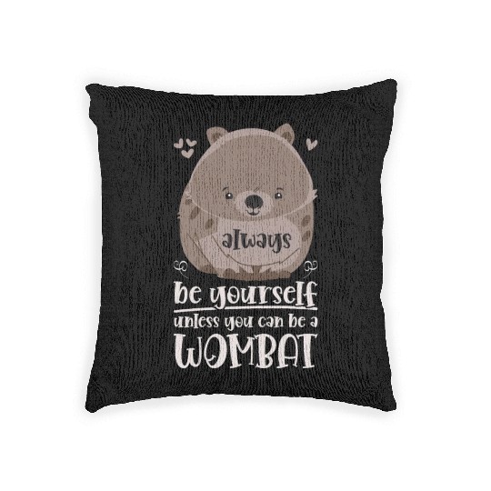 Combat Wombat For A Wombats Lover Woven Pillows