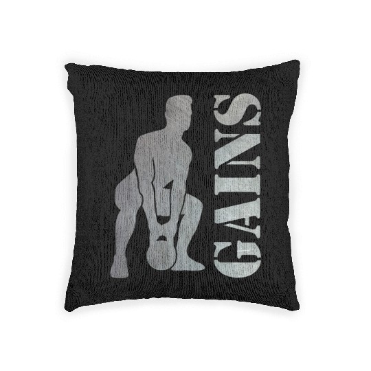 Bodybuilder Workout Squats Exercise Gift Woven Pillows