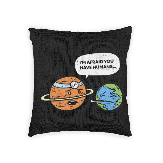 Earth Day Planet Doctor Humans Save Environment Woven Pillows