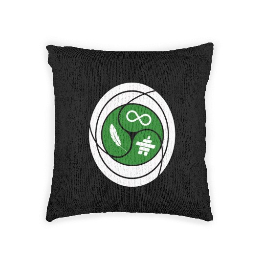 Turtle symbol for indigenous people of Canada Woven Pillows