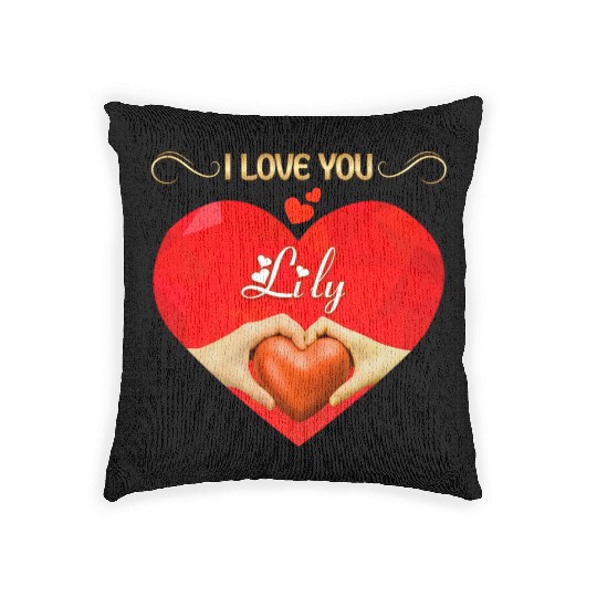 I love you Lily Woven Pillows