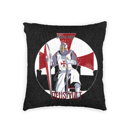 Stand strong and Deus vult Woven Pillows