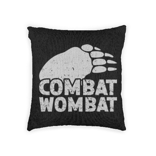 Combat Wombat For A Wombats Lover Woven Pillows
