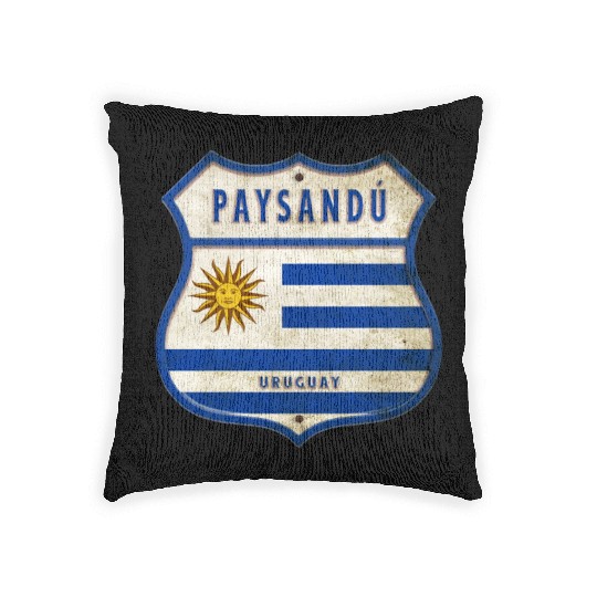 Paysandu Uruguay Vintage Design Woven Pillows