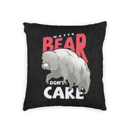 Moss Piglet Science Biology Tardigrade Lover Woven Pillows