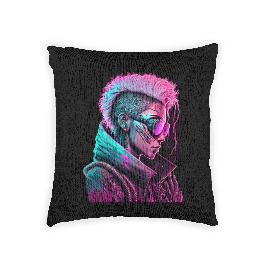 Sci-Fi character Woven Pillows
