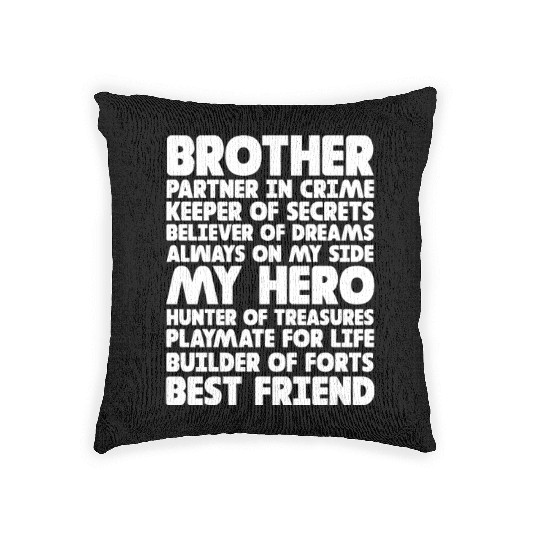 Brother Partner in Crime Keeper of Secrets Woven Pillows