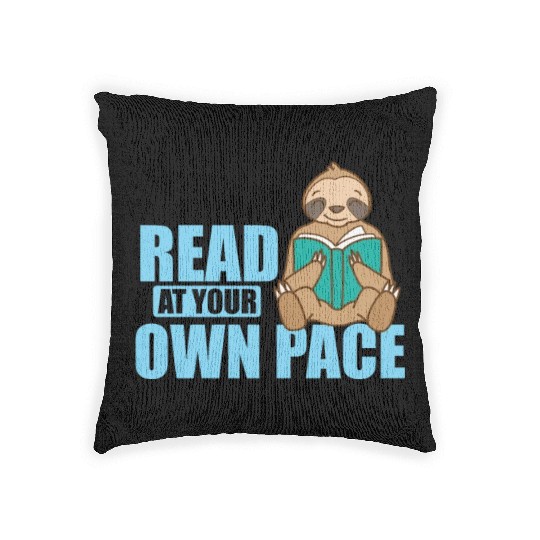 Read at your own Pace Sloth lazy Environment Woven Pillows