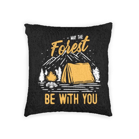 May The Forest Be With You Woven Pillows