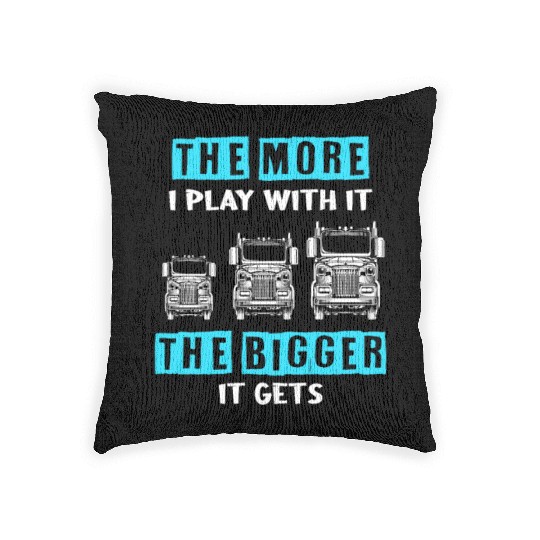 Truck Driver US FLAG, Truck, Trucker Dad Woven Pillows