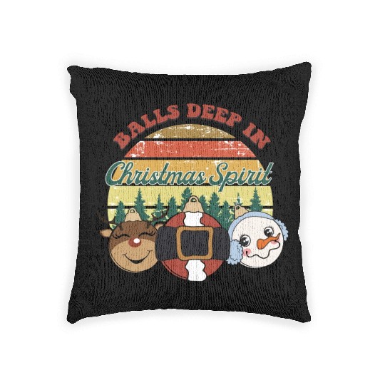 christmas spirit sublimation Woven Pillows