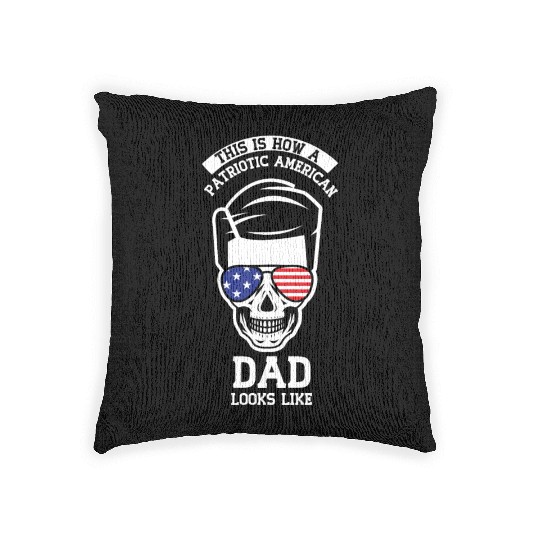 This Is How A Patriotic American Dad Looks Like US Woven Pillows