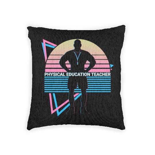 Physical Education Teacher PE Teacher Retro Woven Pillows