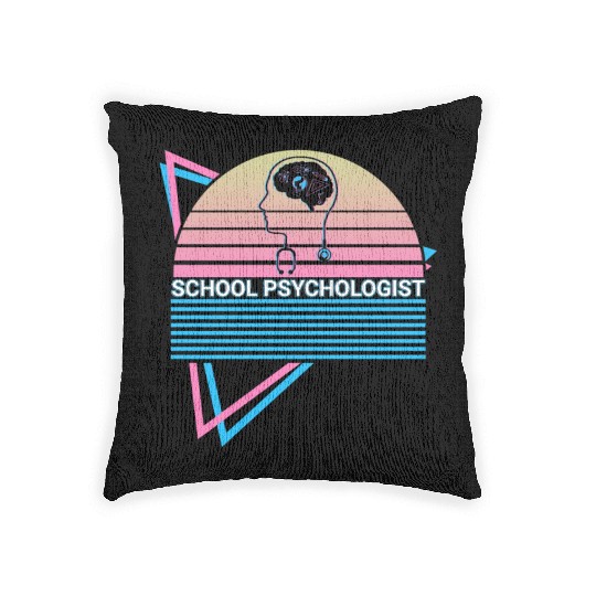 School Psychologist School Psychology Retro Woven Pillows