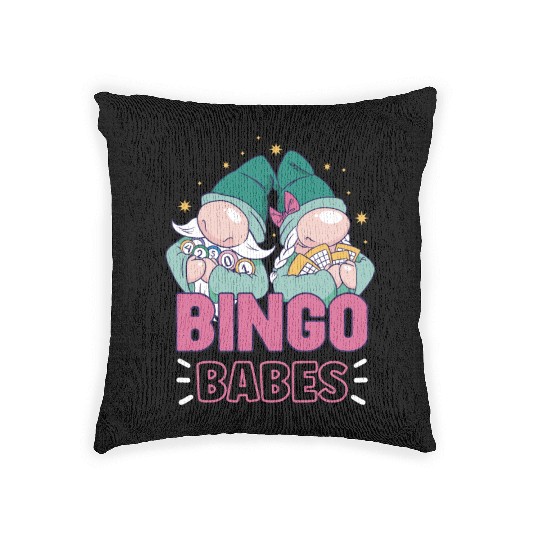 Bingo Card Game Grandma Bingo Player Bingo Cards Woven Pillows