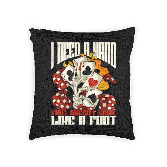 Poker Casino Poker Player Gambling Roulette Gift Woven Pillows