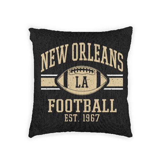 New Orleans Football Vintage Louisiana Nola Saint Woven Pillows
