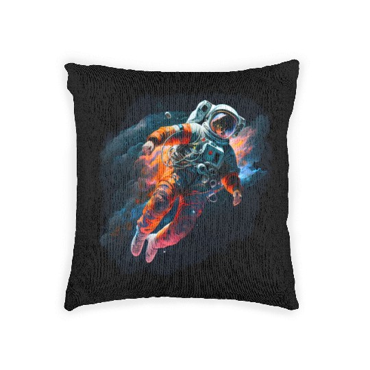 Astronaut Cosmonaut Sci-Fi character Woven Pillows