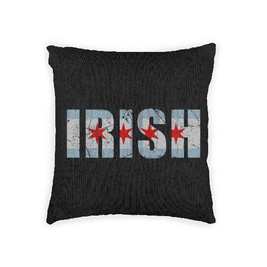 Chicago Irish Flag Chirish St Patricks Day Woven Pillows