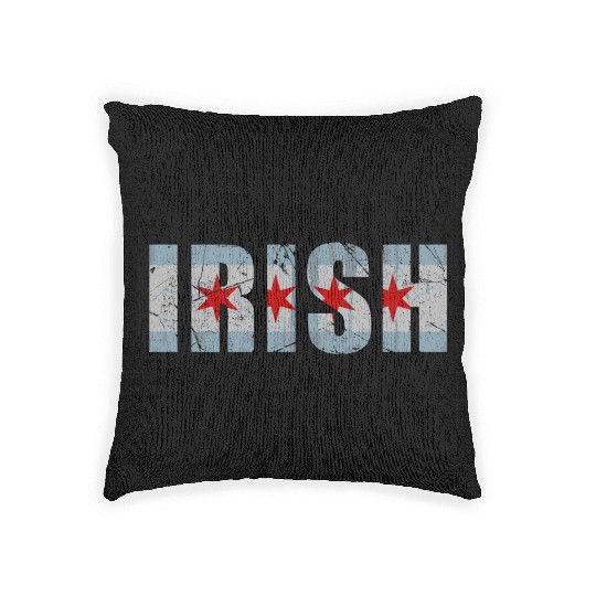 Chicago Irish Flag Chirish St Patricks Day Woven Pillows