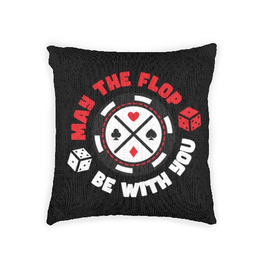 Poker Casino Poker Player Gambling Roulette Woven Pillows
