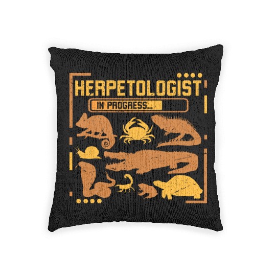 Future Herpetologist Zoology Reptile Lover Woven Pillows